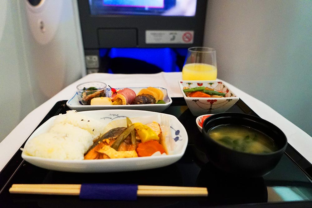 以前のビジネスクラス和食