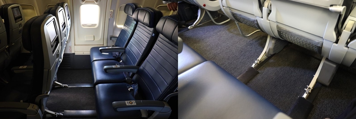 ユナイテッド航空エコノミー非常口座席 ユナイテッド航空エコノミー非常口座席