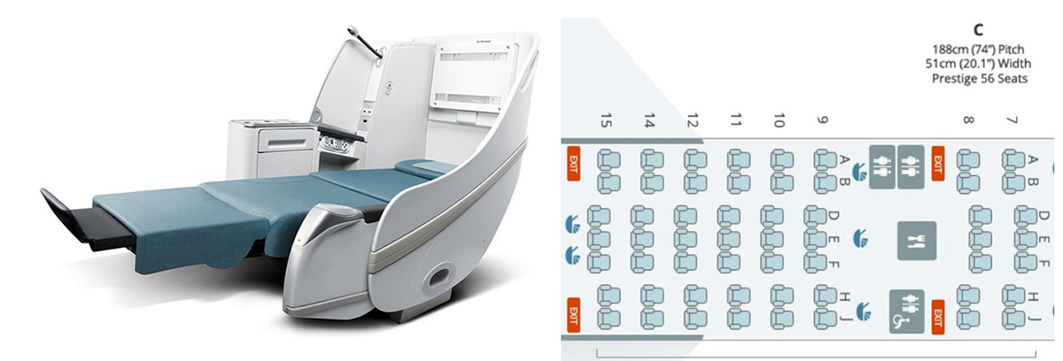 大韓航空B77Wビジネスクラス詳細