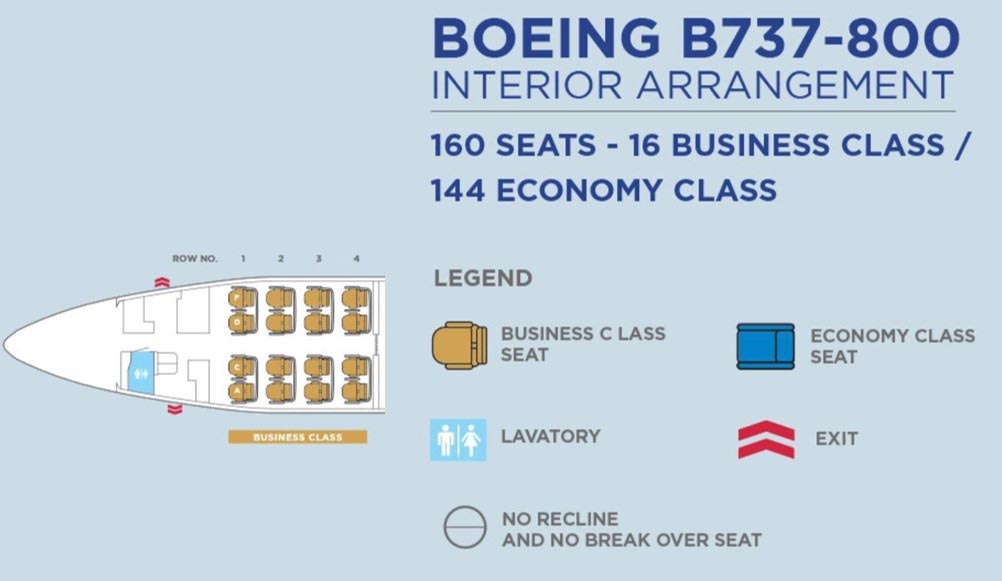 マレーシア航空B737-800シートマップ