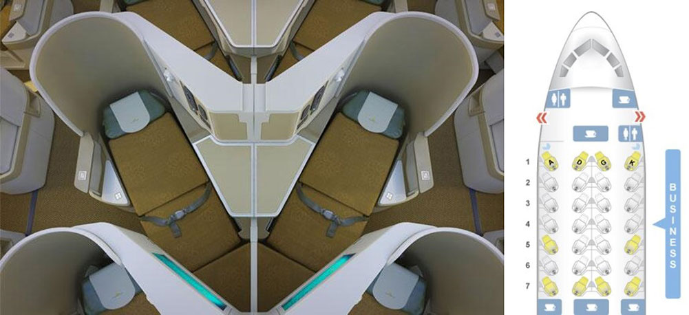 ベトナム航空B789ビジネスクラスシート