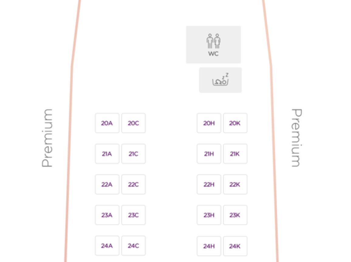 プレミアムエコノミー2階席