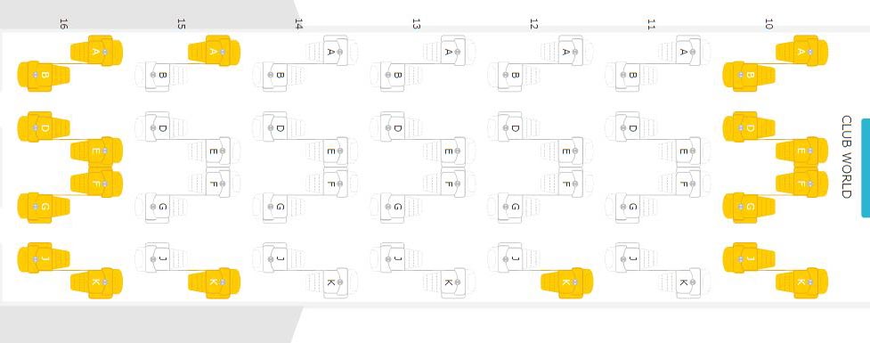 ブリティッシュエアウェイズシートマップ