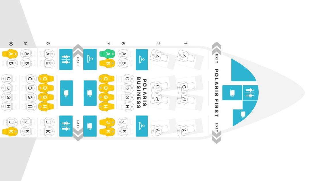 ユナイテッド航空シートマップ