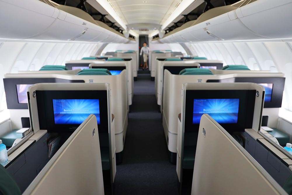 大韓航空B747-8 ビジネスクラス2階席 大韓航空B747-8 ビジネスクラス2階席