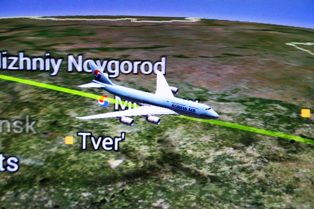 大韓航空 B747-8 フライトマップ 大韓航空 B747-8 フライトマップ