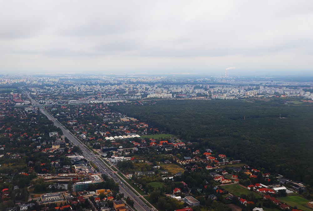 ワルシャワ上空