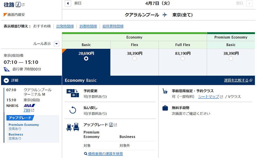 プレミアムのみ可能運賃