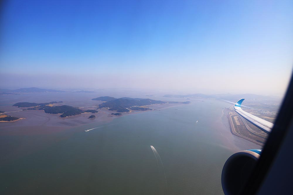 インチョン上空