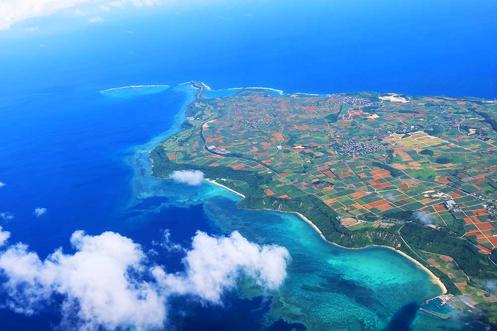 宮古島上空