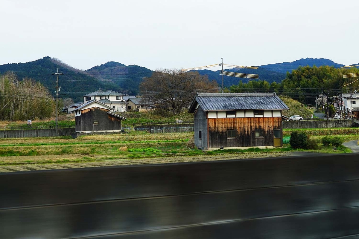 近鉄吉野線 飛鳥あたりの風景