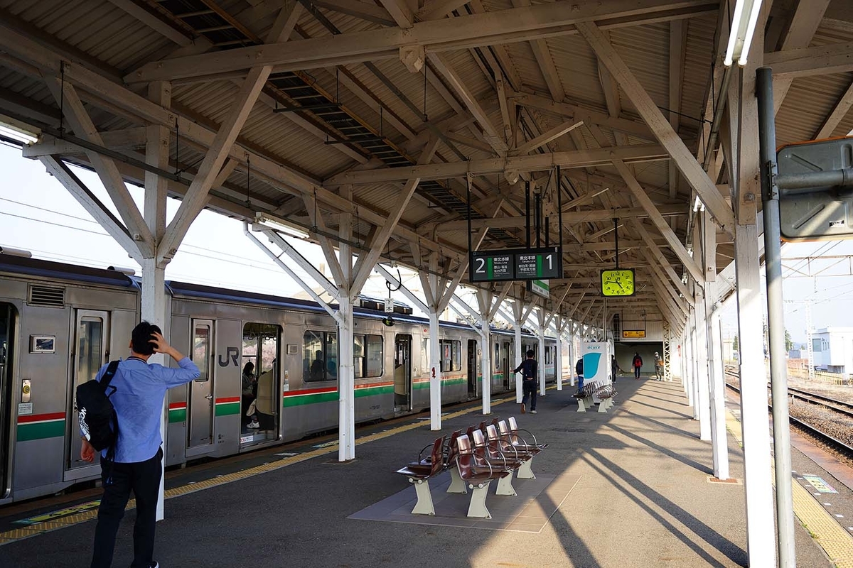 白河駅ホーム