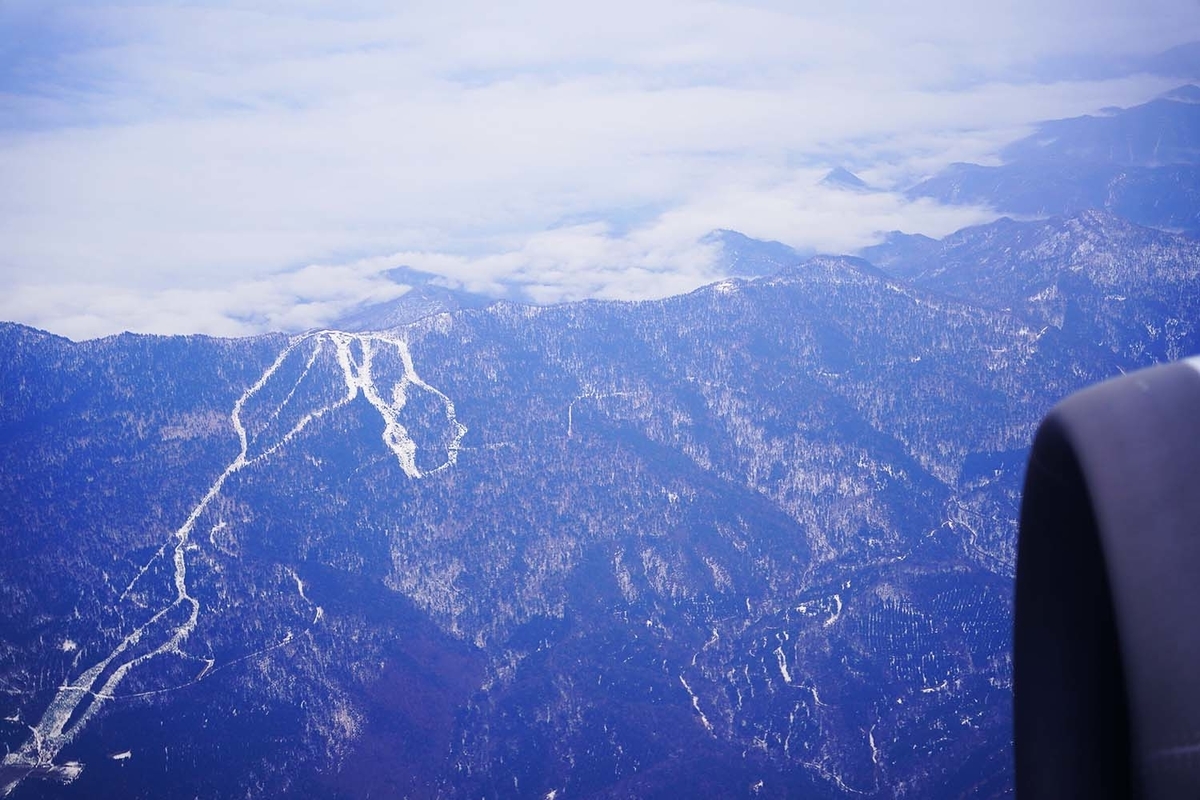 女満別の飛行機からの景色