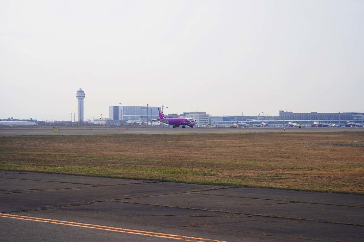 新千歳空港着陸