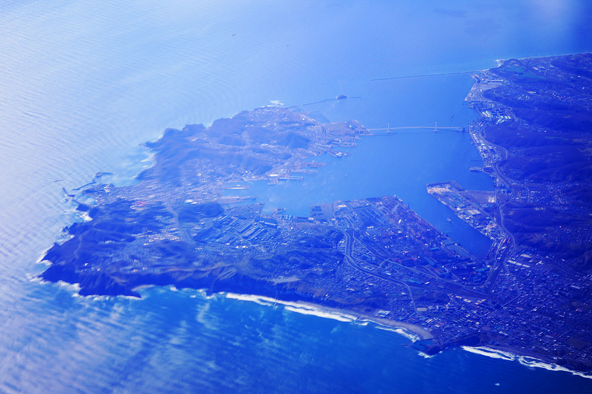 室蘭上空