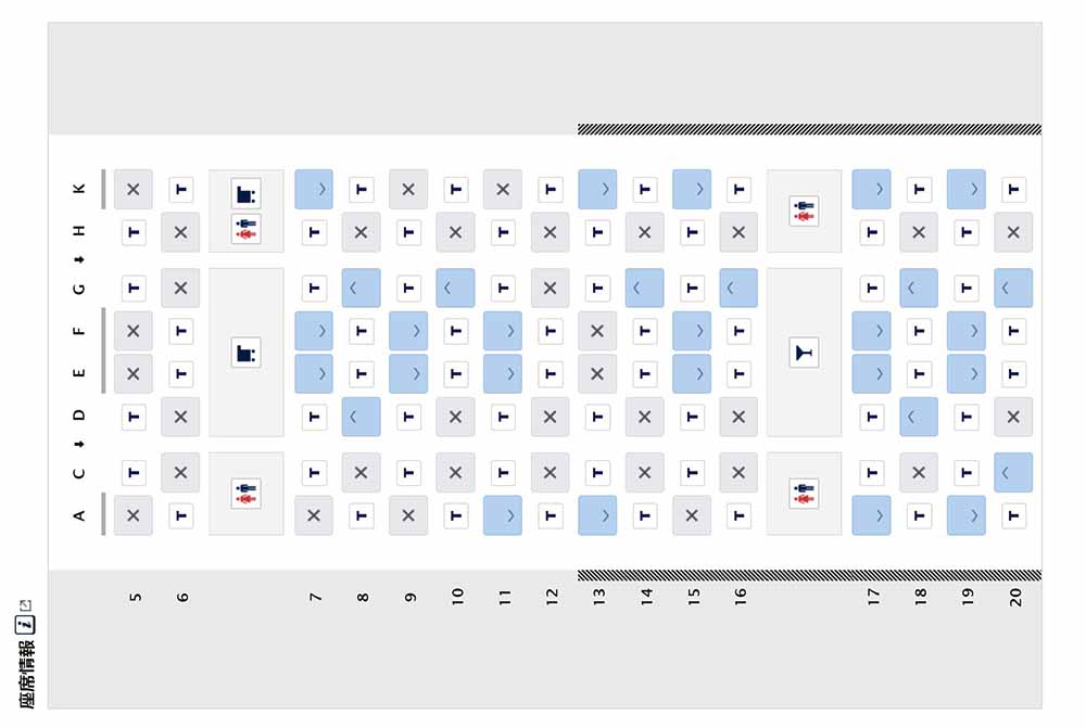 ANA 77Wシートマップ