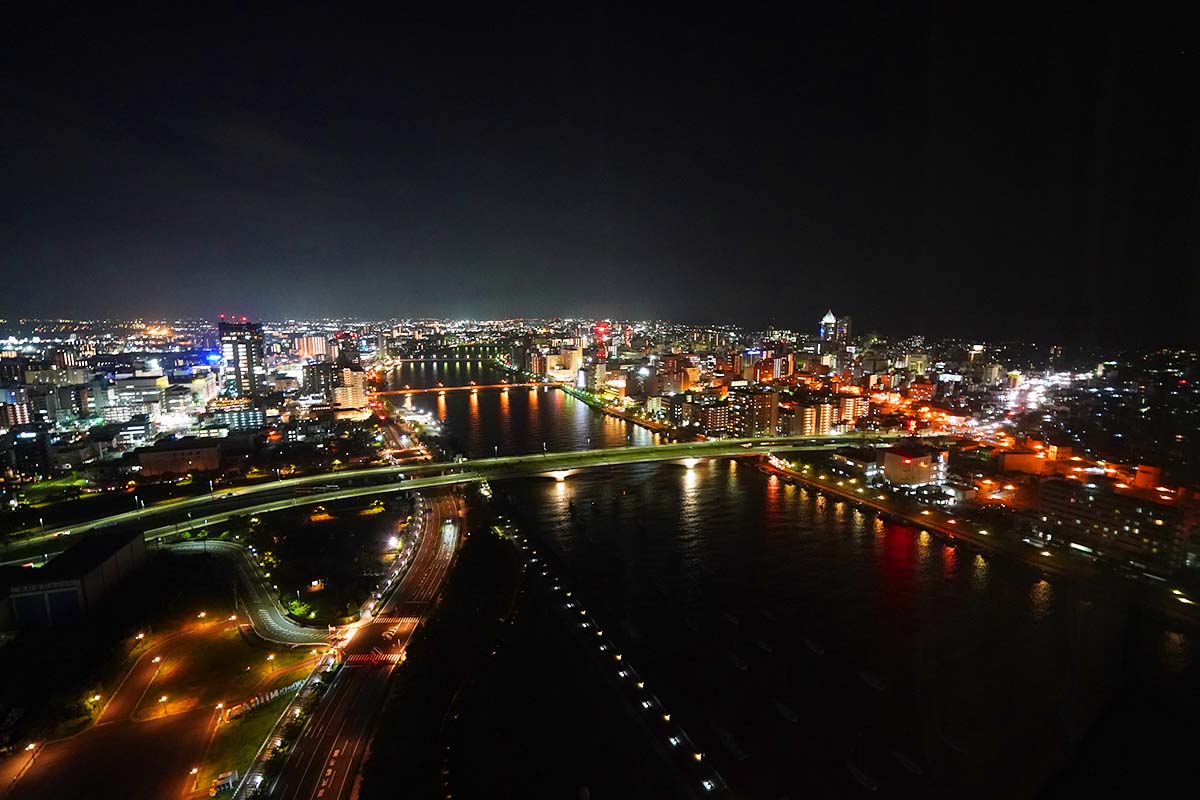 ホテル日航新潟　信濃川ビュー　夜景