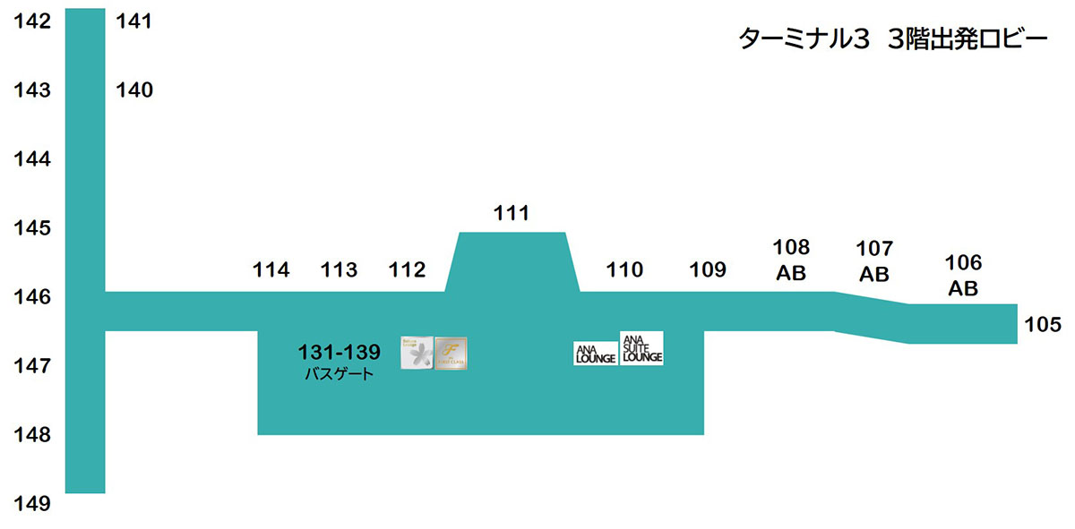 羽田空港第三ターミナルフロアマップ