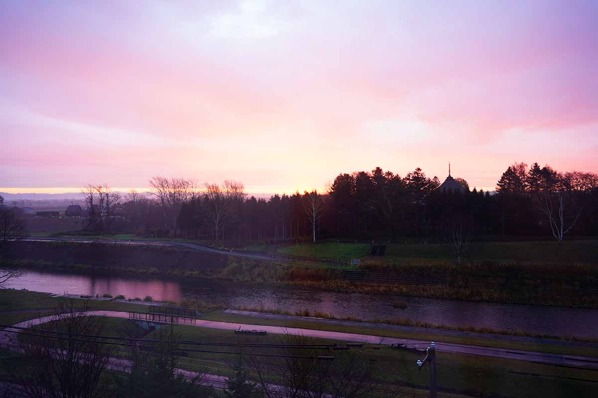 フェアフィールド恵庭からの朝焼け