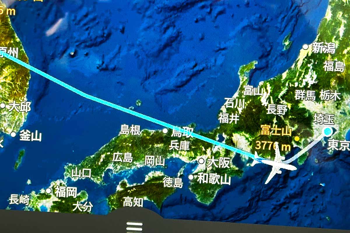 ANA 金浦線飛行ルート