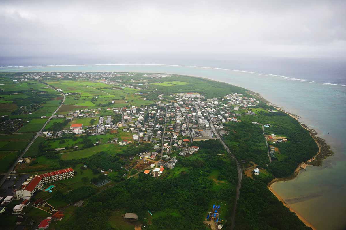 石垣島上空