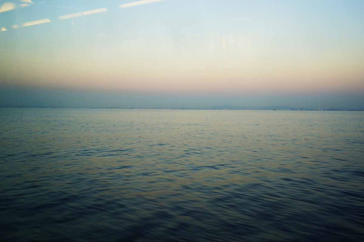 大阪湾　夕焼け