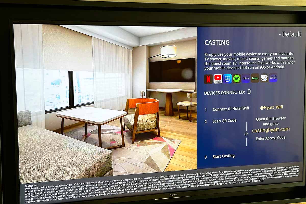 ハイアットプレイス京都　スマートテレビ
