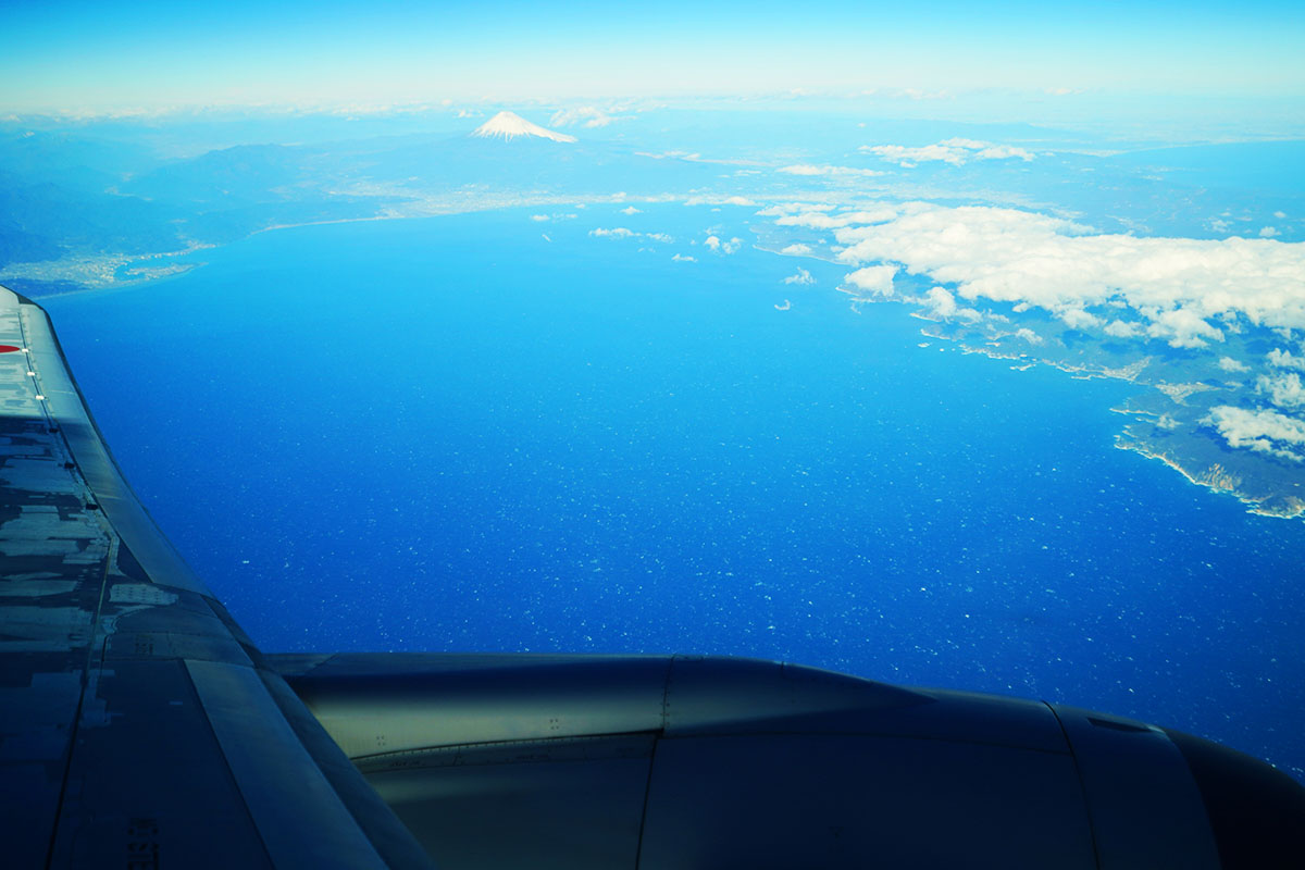 伊豆半島と富士山