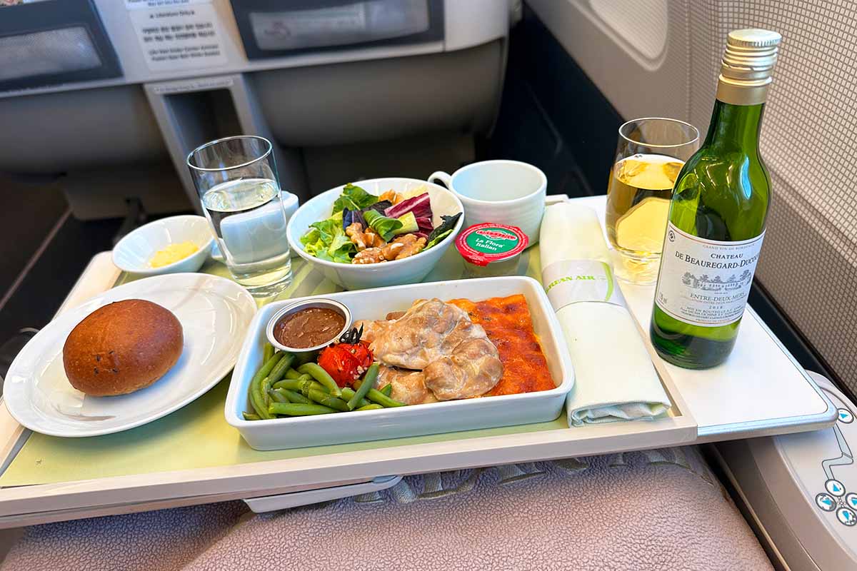 大韓航空A330-300 ビジネスクラス　機内食