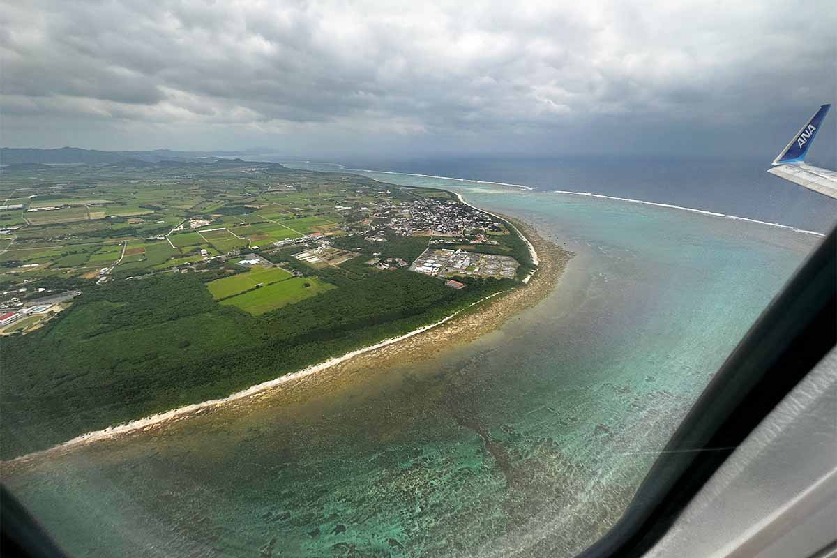 石垣空港着陸