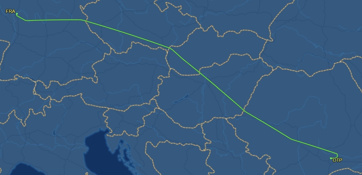 TAROM302飛行ルート