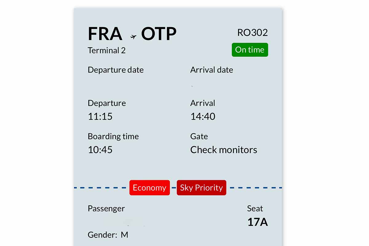 TAROM デジタル搭乗券