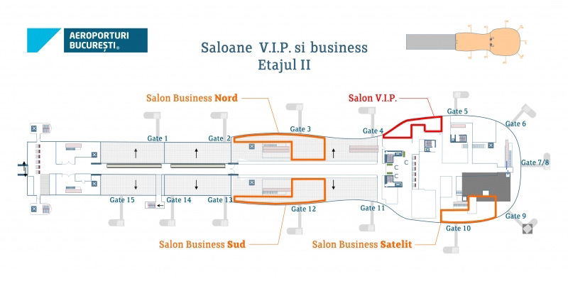 ブカレスト空港ターミナルマップ