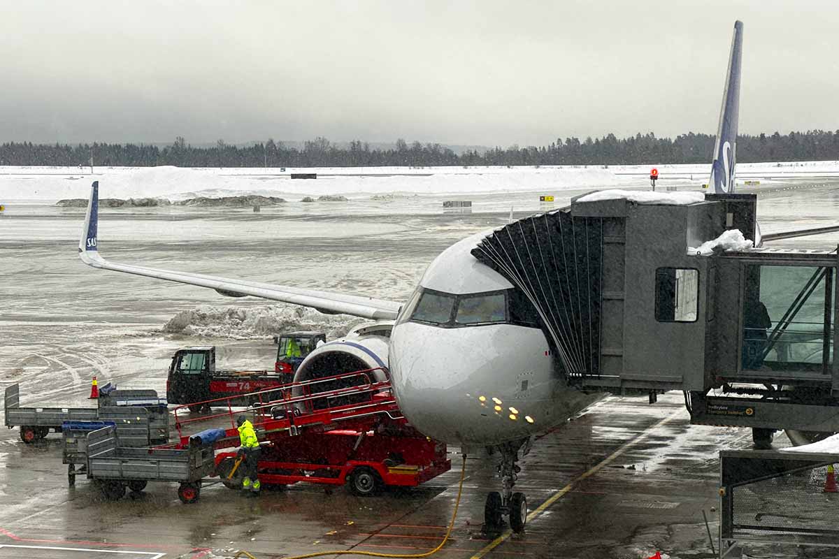 オスロ空港　A320 スカンジナビア航空