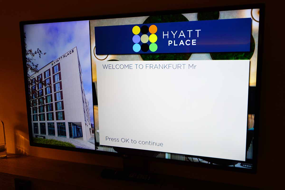 ハイアットプレイスフランクフルトエアポート　テレビ