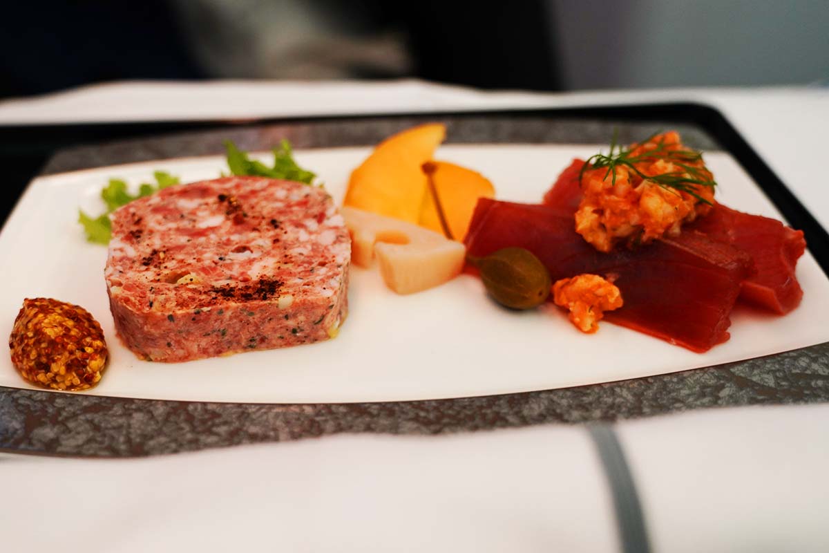 ANA Business class apetizer