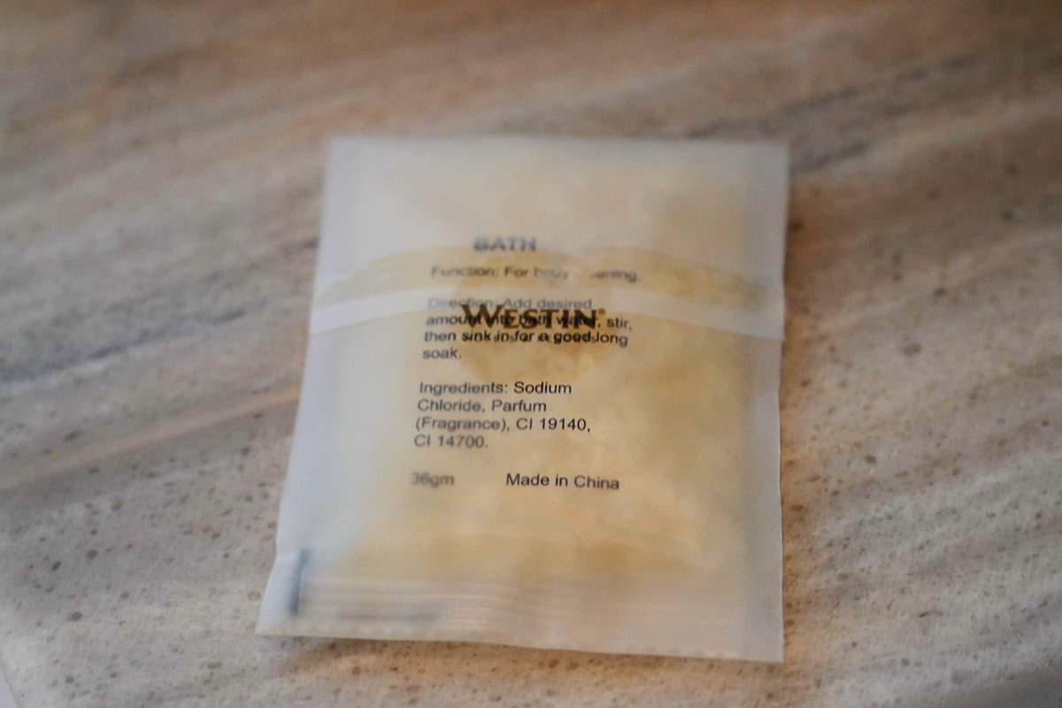 The Westin Perth Club Suite Bath Salt