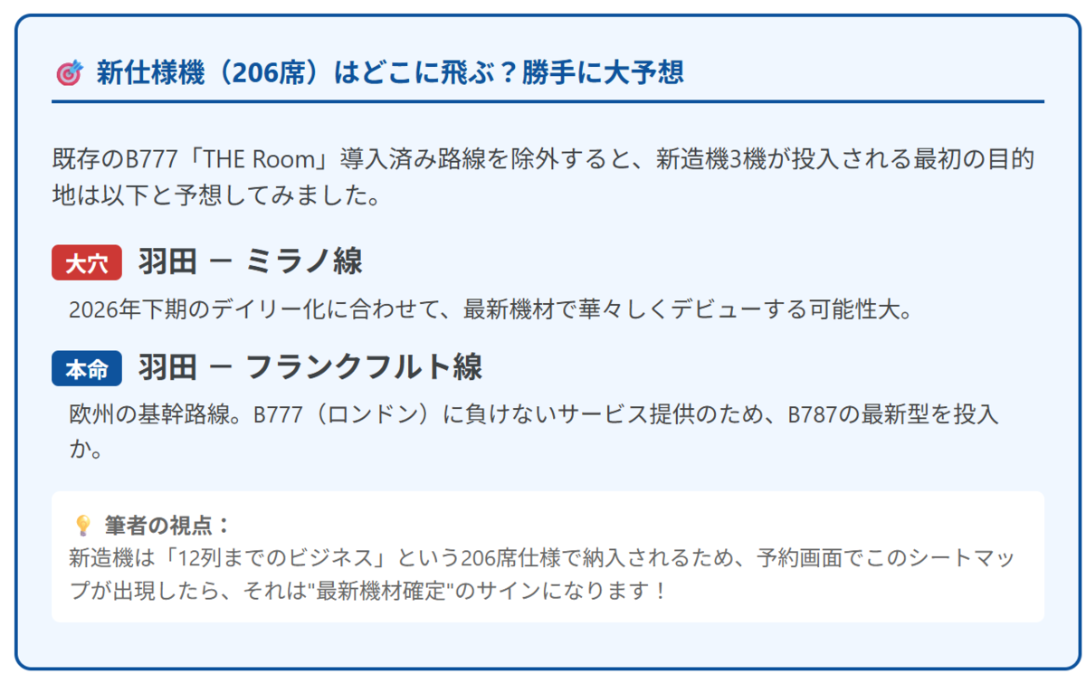 ANA THE Room FX シートマップ