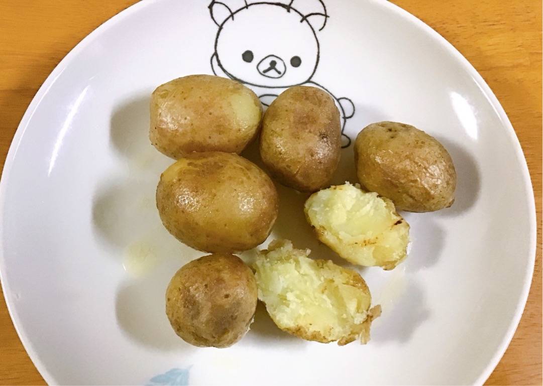 袋ごとレンチン!十勝ほく甘じゃがバターのできあがり写真