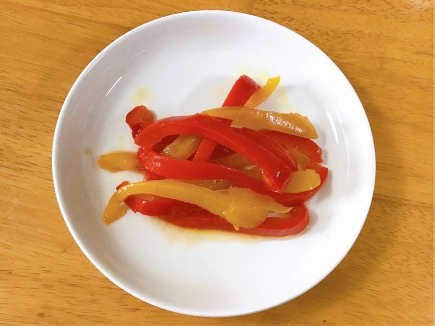 ブログ仲間ZARUさんレシピのパプリカ料理の写真