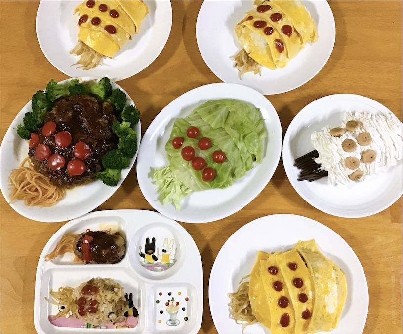 王蟲の形の料理の写真