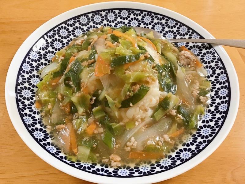 葉玉ねぎのあんかけご飯