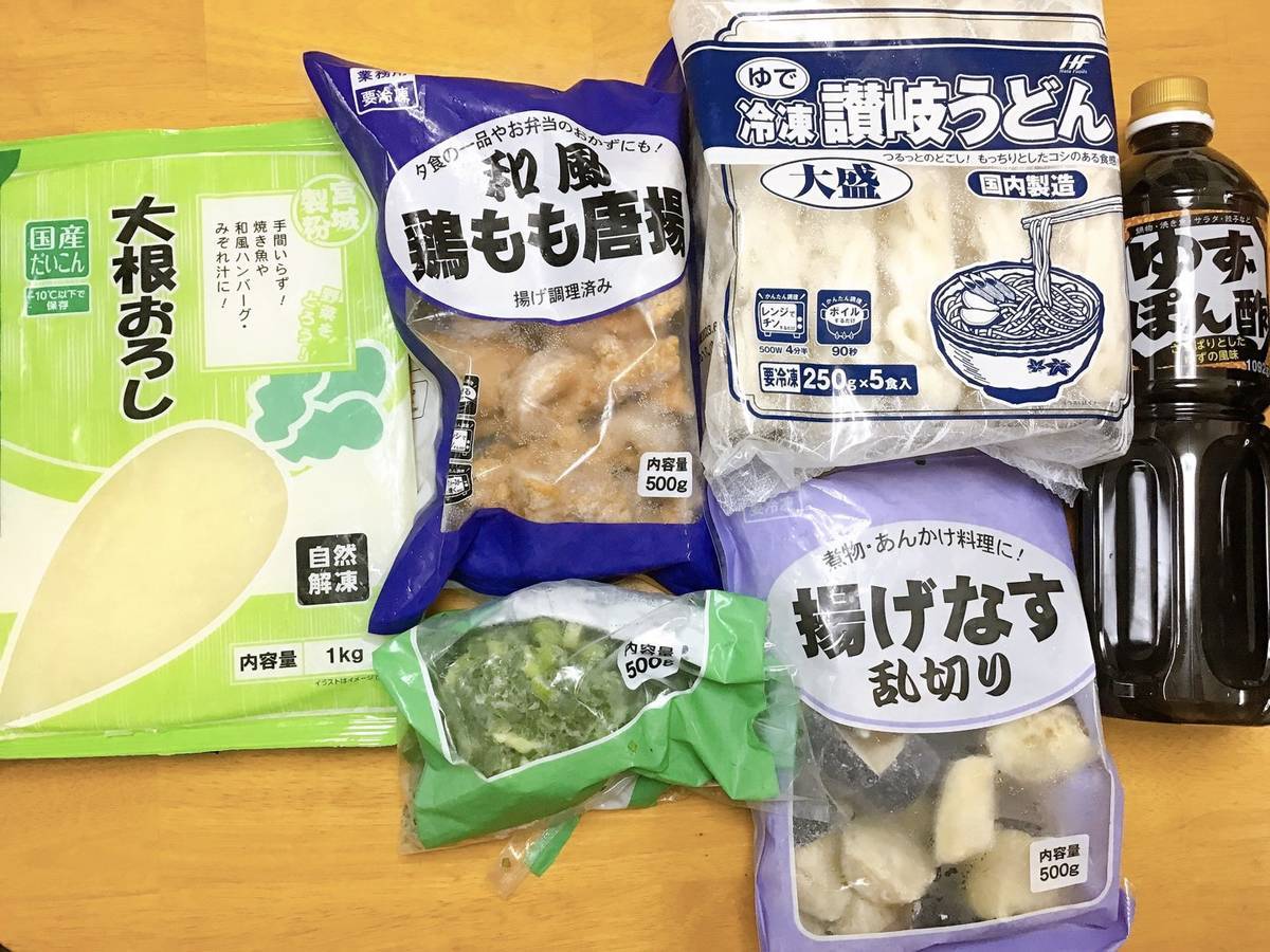 鶏からぶっかけもどきの材料