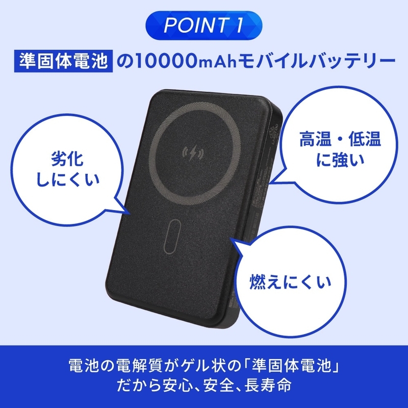 オウルテック 準固体電池モバイルバッテリー OWL-LPB10025MG