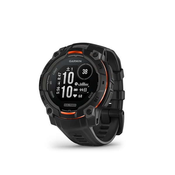 Garmin Instinct 3 Dual Power（ソーラー）正面