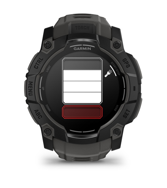 Garmin Instinct 3 内蔵LEDフラッシュライト点灯