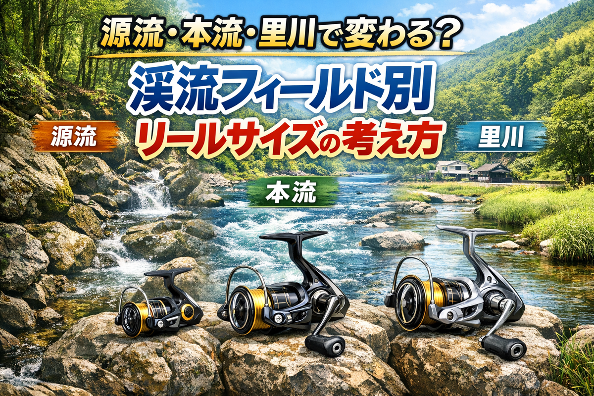 源流域と本流域のリールサイズ - 釣り初心者のための入門ブログ｜だり