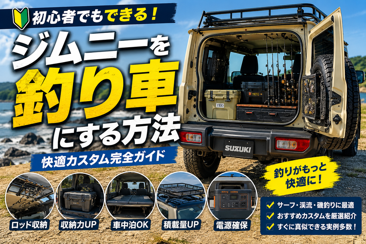 釣り専用車ジムニーのカスタム方法 - 釣り初心者のための入門ブログ 