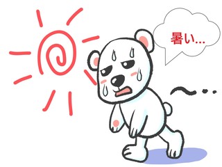 マラソンをする犬のイラスト