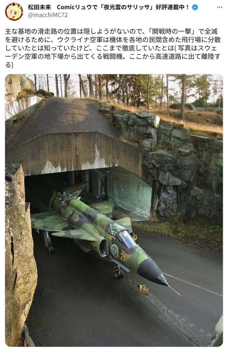 道路を滑走路として運用するやり方をウクライナ空軍は実行している